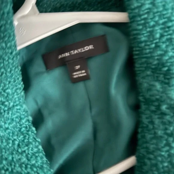 Ann Taylor Green Tweed Jacket 2P - Picture 3 of 3
